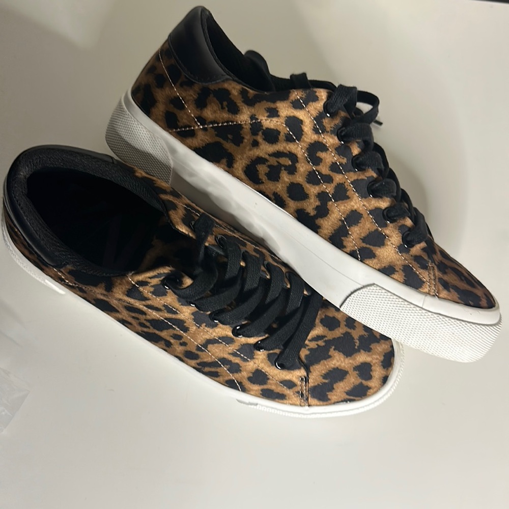 ZARA Leopard Print Sneakers 6.5 Like New! - Picture 6 of 15